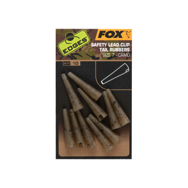 FOX - Převleky Edges Camo Silk Lead Clip Tail Rubbers, Vel. 10