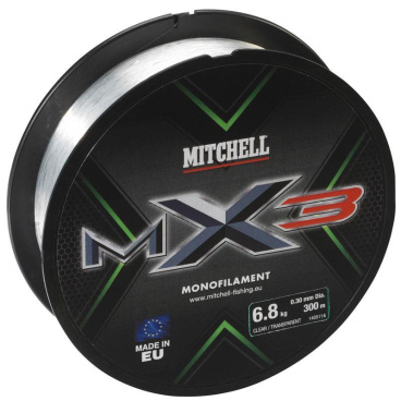 MITCHELL - Vlasec MX3 čirý 0,30mm 300m - VÝPRODEJ!