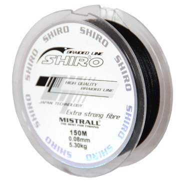 SHIRO - Pletená šňůra černá - 150m