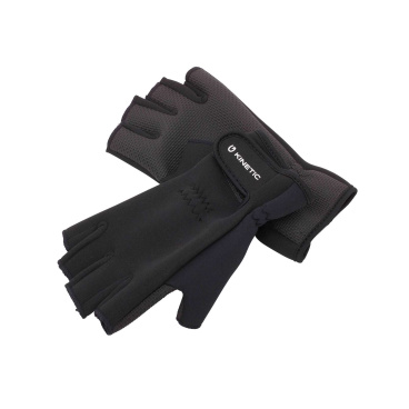 Kinetic - Rukavice Neoprene half finger glove black