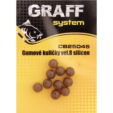 GRAFF - Gumové kuličky silikonové hnědé