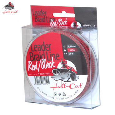 Hell-Cat Návazcová šňůra Leader Braid Line Red/Black, 20m