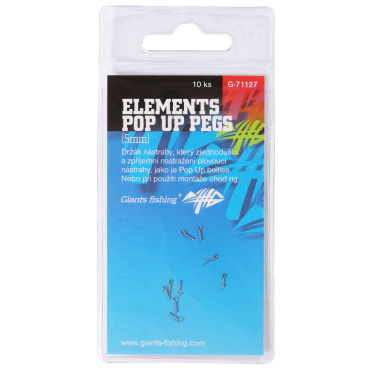 Giants fishing Kolíček s očkem Elements Pop Up Pegs, 10ks