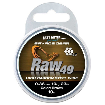 SAVAGE GEAR - Lanko Raw49 steel wire brown 10m / 0,36mm / 11kg