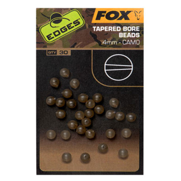 FOX - Nárazové Kuličky Naturals Tapered Bore Beads 30ks, 4mm